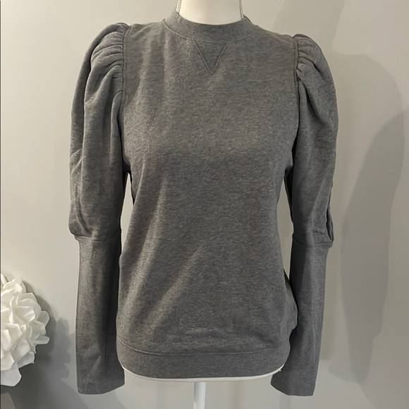 Stella & Dot Gray Women's Puff Sleeve Top - Picture 1 of 9